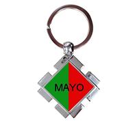 MAYO Irish County Ireland Green & Red Luxury Jigsaw Shaped Metal Keyring In A Gift Box