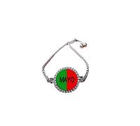 Mayo Irish County Silver Colour Bracelet With Diamantes And Gift Box