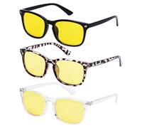 Mayoii 3 Pairs Night Driving Glasses Polarized Anti-Glare Night Vision Glasses For Men And Women, Yellow Lens Glasses Set, Suitable For Driving, Fishing, Cycling