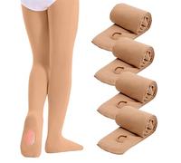 Mayoii 4PCS Convertible Ballet Tights 80D Girls Pink Ballet Tights and Skin Coloured Dance Tights Soft Girls Ballet Tight for Class or Performance (UK, Numeric, 86, 100, Regular, 4, Nude)