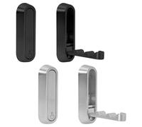 Mayoii 4pcs Folding Coat Hooks, Flip Down Hook for Hanging Coats, Bags, Towels and Keys Anywhere on Your Wall,Foldable Wall Hook Made of Zinc Alloy in Nordic Style (Black,Silver)