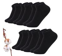 Mayoii 6PCS Trainer Socks Womens 4-7,Ladies Ankle Style for Female, Black,White, Grey or Mixed Pack,Breathable Low Cut Sports Footwear (UK, Alpha, One Size, Regular, Regular, 6, Black)