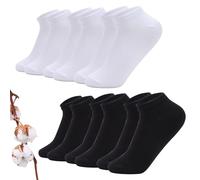 Mayoii 6PCS Trainer Socks Womens 4-7,Ladies Ankle Style for Female, Black,White, Grey or Mixed Pack,Breathable Low Cut Sports Footwear (UK, Alpha, One Size, Regular, Regular, 6, Gray)