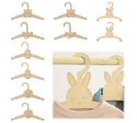 Mayoii Baby Hangers 10 Pack Wooden Space-Saving Animal Clothes for Nursery Closet, Non-Toxic Kids with Slim Design, Durable Infant Toddler Organization (Zoo Theme)