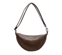 Mayoii Crescent Bag for Women, Waterproof Crossbody Bag with Adjustable Strap, Lightweight Pu Chest Shoulder Pouch, Solid Color Travel Sling Fanny Pack, 31cm (Brown)