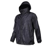 Mayoii Lightweight Waterproof Jacket for Men and Women Packable Windbreaker Raincoat, Breathable Hiking Shell Waterproof Jacket Womens Outdoor Gear (UK, Age, One Size, Regular, Standard, Black-S)