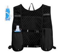 Mayoii Running Hydration Vest with 500ml Soft Flask, Waterproof Phone Pocket, Lightweight Hydration Pack, Adjustable No-Bounce Straps for Trail Running, Marathon, Cycling (Black)