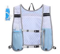 Mayoii Running Hydration Vest with 500ml Soft Flask, Waterproof Phone Pocket, Lightweight Hydration Pack, Adjustable No-Bounce Straps for Trail Running, Marathon, Cycling (Blue)