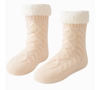 Mayoii Slipper Socks Women Fleece Lined Ladies Slipper Socks With Non Slip Bed Socks For Winter Christmas (Khaki, Adult, Women, One Size, Alpha, UK Footwear Size System, Medium)