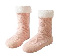 Mayoii Slipper Socks Women Fleece Lined Ladies Slipper Socks With Non Slip Bed Socks For Winter Christmas (Pink, Adult, Women, One Size, Alpha, UK Footwear Size System, Medium)