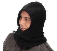 Mayoii Winter Thermal Fleece Balaclava,Sherpa Hood Ski Mask & Fleece Hood,Unisex Windproof Face Cover Hat with Neck Warmer,Multifunctional Balaclava (UK, Alpha, One Size, Standard, Black)