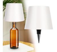 Mayoii Wireless Bottle Lamp with USB Charger 3 Colors Touch Adjustable Table Lamp Suitable for All Kinds of Wine Bottles Multi Scenario USB Charging Lamp for Date Bar Camping Room (White)