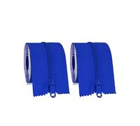 MAYOKEN® Pack of 2 Self Adhesive Zippers, 220 cm x 7.6 cm, Blue, Waterproof and Rustproof Zip for Plastic Dust Barriers, Greenhouses and Construction Projects