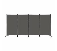 MAYOLIAH 4 Panel Privacy Screen Room Dividers 6FT Tall Portable Office Wall Divider for Rooms Separator 136" x20"x71", Grey