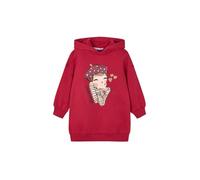 Mayoral Fleece Hooded Dress for Girls Red