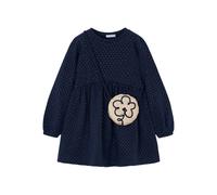 Mayoral flower-appliqué fleece dress - Blue 3 yrs-4 yrs-5 yrs-6 yrs-8 yrs