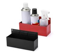 Mayouko 2PCS Magnetic Aerosol Spray Can Holder, 8.3" x 3" x 4.4", Magnet Toolbox Bottle Holder, Toolbox Storage Shelf for Chest, Garage, Workspace, Black&Red
