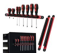 Mayouko 2PCS Magnetic Screwdriver Wrench Organizer Set, Aluminum Rail Magnetic Tool Holder, Hand Tool Holder, Toolbox Accessories, Fits Up to 28 Screwdrivers/Wrenches (Tools not Included)