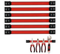 Mayouko 6PCS 12" Magnetic Tool Holder Strip, Metal Magnet Tool Organizer Bars for Garage, Workshop, Magnetic Strip for Tools