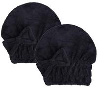 MAYOUTH Microfiber Hair Drying Towels Head wrap 2-Pack with Bow-Knot Shower Cap Hair Turban hairWrap Bath Cap for Curly Long & Wet Hair Gift for Women