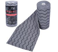 MAYOUTH Microfibre Cleaning Cloths Roll 50-Pack Reusable Paper Towels for Car Wash Supplies Ultra Absorbent Kitchen Dish Rags House Window Cleaning Cloths Lint Free Tear away (Navy Blue wave pattern)