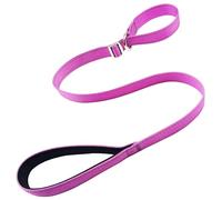 MayPaw 3 FT Slip Lead Dog Training Leash, 2.5cm Wide Nylon Reflective No Pull Lead with Soft Handle, Short Slip Leash for Large Medium Dogs Walking, Purple