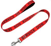 MayPaw 4FT Service Dog Lead, 1" and 1.25" Wide Nylon Dog Lead with Comfortable Neoprene Handle, Great for Medium to Extra-Large Dogs (4ft x 1", Red)