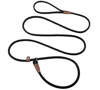 MayPaw Slip Lead Control Leash for Dogs No Pull, 13+ Colors Classic Dog Lead 7 FT Pet Slip Leash, 1/4” Rope Leashes for Small Medium Animals (7ft*1/4", Black)