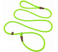 MayPaw Slip Lead Control Leash for Dogs No Pull, 13+ Colours Classic Dog Lead 7 FT Pet Slip Leash, 1/4" Rope Leads for Small Medium Animals (7ft*1/4", Green)