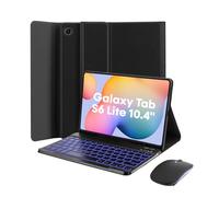 MAYPHY Backlit Keyboard Case with Mouse for Samsung Galaxy Tab S6 Lite 10.4" 2024/2022/2020, SM-P620/P625/P610/P613/P615/P619 Tablet Case with Detachable Wireless Keyboard S Pen Holder, UK Layout