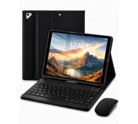 MAYPHY for iPad 9.7 Keyboard Case with Mouse, for 6th Generation 2018 /5th Gen 2017, Detachable Wireless Keyboard Case with Pencil Holder, Keyboard with Case for iPad Air 2/1, iPad Pro 9.7, Black