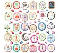Mayplous 6 Sheets 3D Puffy Stickers, Pastel Wax Seal Decoration in Dreamy Crayon Style for Journal, Planner, Junk Journal, Scrapbooking, Card Making and DIY Crafts (Luna)