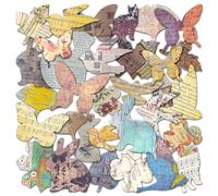 Mayplous Vintage Kraft Paper Scrapbook & Planner Stickers - 4 Packs Butterfly, Bird, Rabbit & Leaf Decorative Stickers for Journals, Diaries, Cards & DIY Crafts (Freedom)