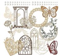 Mayplous Vintage Lace Cutouts - 5 Pack Die-Cut Frames & Borders for Scrapbooking, Journaling, Card Making | Multicolored Decorative Doilies for DIY Crafts & Photo Albums (Fancy)