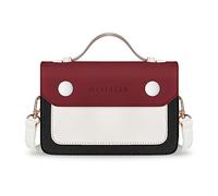 Mayplous Women's Crossbody Bag with Removable Strap Lady's Shoulder Bag Small Handbag Underarm Bag 3 in 1 Phone Purse Wallet Magnetic Button Closure Faux Leather 7.7"x5.3"x1.8" (Cherry)