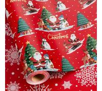 MAYPLUSS 17 Inch X 33 Feet Christmas Wrapping Paper