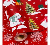 MAYPLUSS 17 Inch X 33 Feet Christmas Wrapping Paper