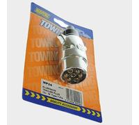 Maypole 12N 7 Pin Aluminium Plug, Silver One Size