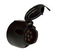 Maypole Trailer Socket 12N 7-Pin 12V Plastic Black One Size