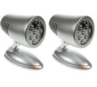 Maypole 12V LED Mini Caravan Reading Light, Silver (Pack of 2)