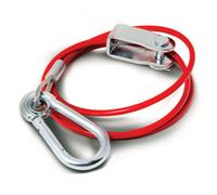 Maypole 1M X 3mm Red Pvc Breakaway Cable 1700Kg Pressed Steel 50mm Coupling