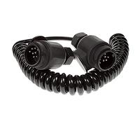 Maypole 2.5m 2×8 Pin Plugs & 8 Core Curly Connecting Lead, for Trailer Lighting