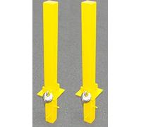 Maypole 2 x Security parking posts, fold down heavy duty with padlock