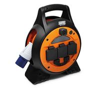 Maypole 230V 10A Mobile Mains Roller Power Unit with USB and Built in LED Light for Caravans, Camping, Campervans, Motorhomes