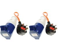 Maypole 230V Caravan Hook-Up Lead with 3 Pin UK Plug (Pack of 2)