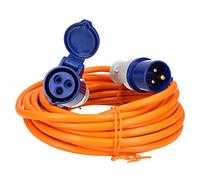 Maypole 25m 230V Caravan Site Extension Lead NCC Compliant, Orange