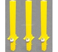 3 x Security parking posts, fold down heavy duty with padlock, part no; LMX1838