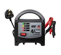 Maypole 4A 12V Automatic Car Battery Charger Fully Automatic Float Charging Lead Acid AGM Motorbike Car Van Caravan