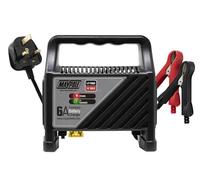 Maypole Mp7406 6A 12V Compact Battery Charger - Black, Black One Size