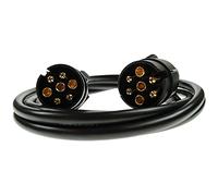 Maypole 7 Pin 2.5 m 2×7 Pin Plugs and 7 Core Connecting Lead, for Trailer Lighting